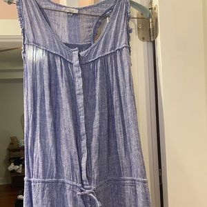 Rails size med romper onesie blue racer back EUC